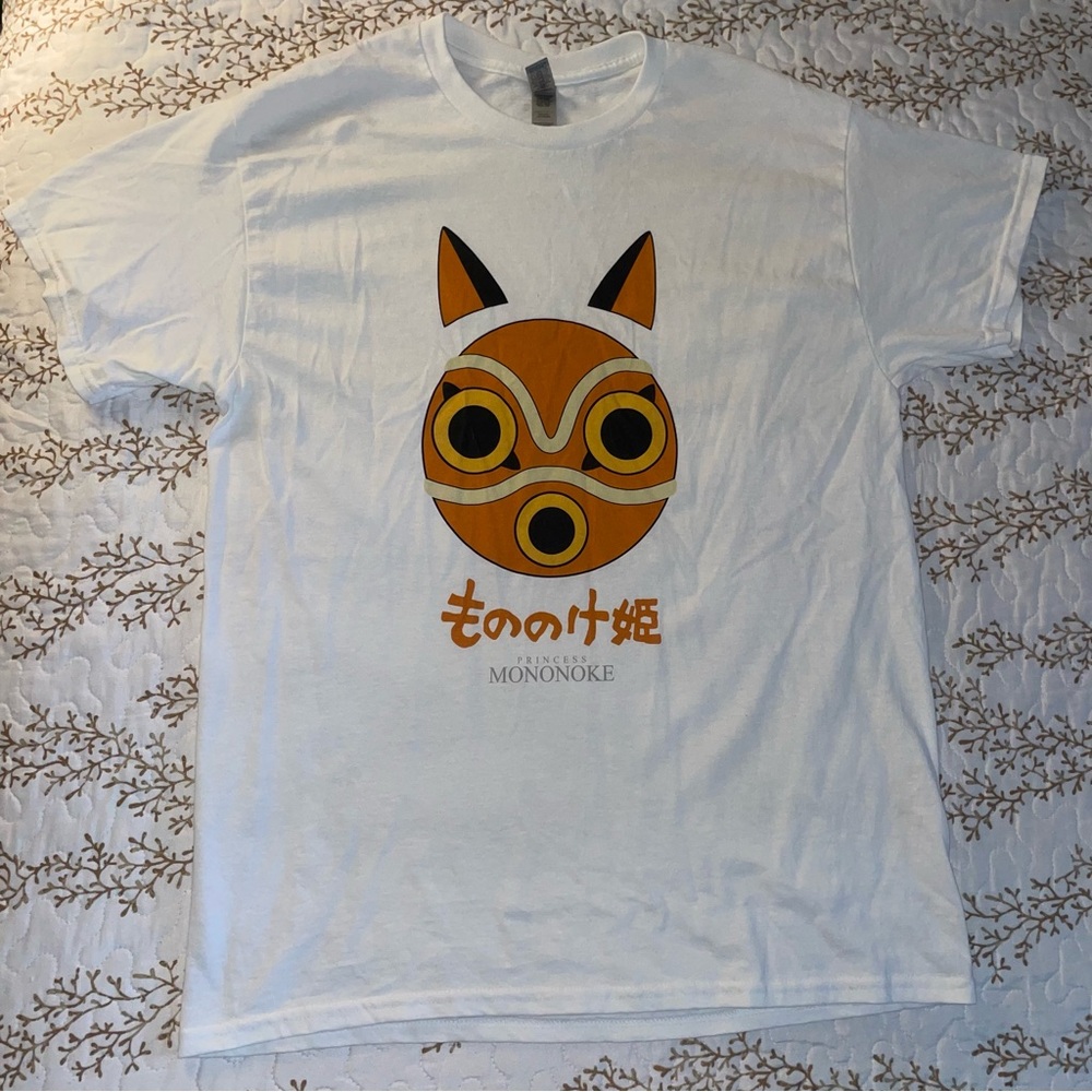 NWOT Princess Mononoke white tee shirt Studio Ghibli San’s mask size large anime